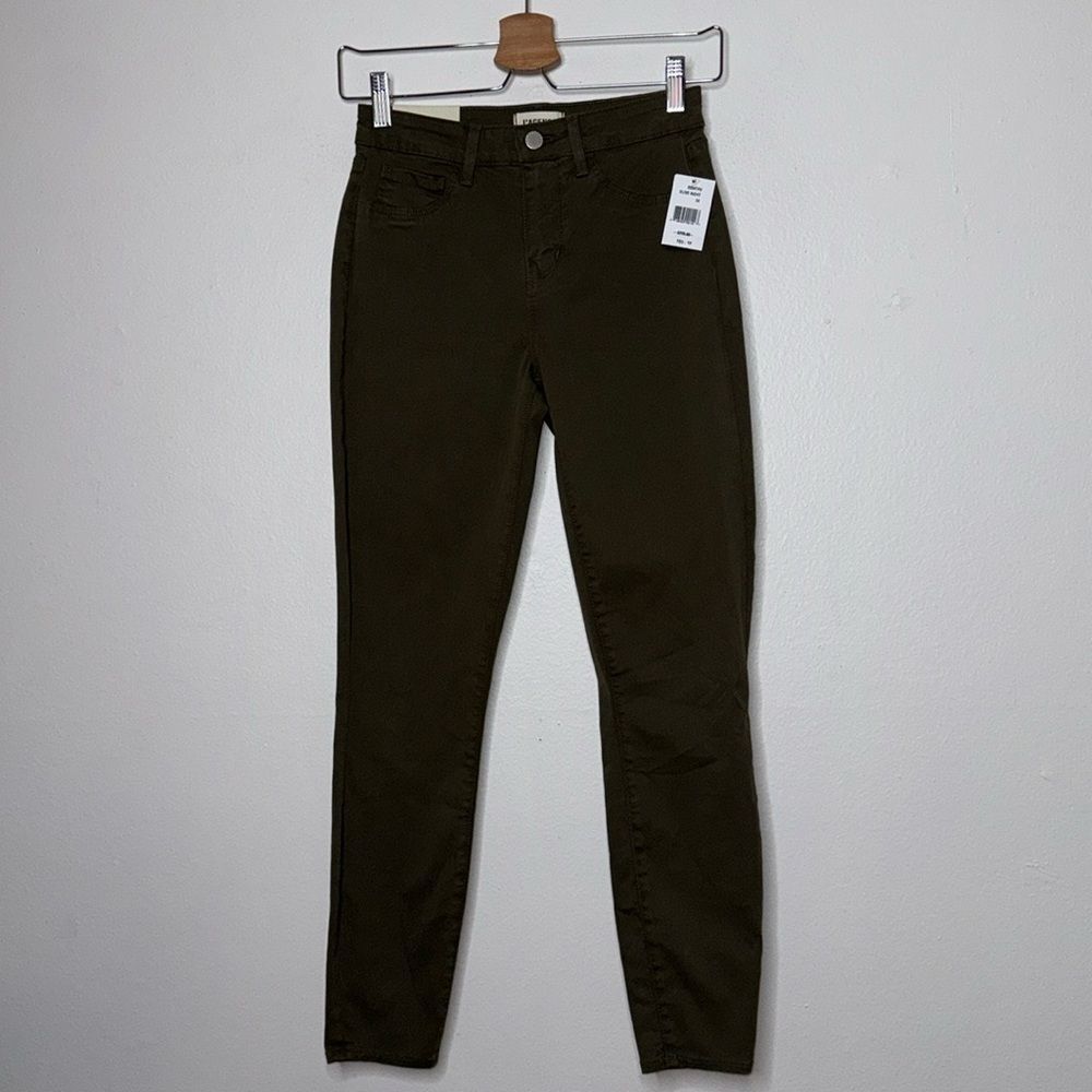 L'agence Margot High Rise Skinny Taille Haute Etroit in  Olive night Size 24